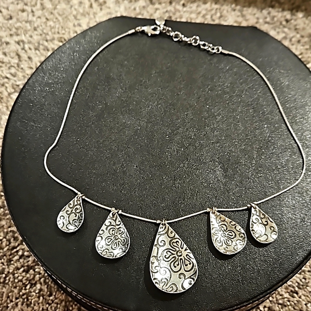Jade & Jasper teardrop necklace
